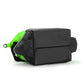 Black and green bag on a white background